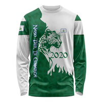 Indigenous Regions of Panama Naso Tjer Di Comarca Long Sleeve Shirt with Jaguar Graphic and Green White Territory and Life 2020 - Wonder Print Shop