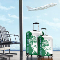 Indigenous Regions of Panama Naso Tjer Di Comarca Luggage Cover with Jaguar Graphic and Green White Territory and Life 2020 - Wonder Print Shop
