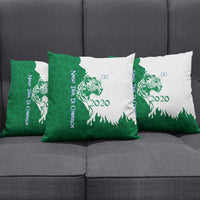 Indigenous Regions of Panama Naso Tjer Di Comarca Pillow Cover with Jaguar Graphic and Green White Territory and Life 2020 - Wonder Print Shop