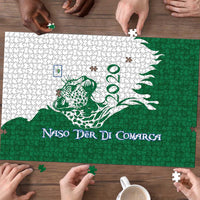 Indigenous Regions of Panama Naso Tjer Di Comarca Puzzle with Jaguar Graphic and Green White Territory and Life 2020 - Wonder Print Shop