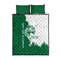 Indigenous Regions of Panama Naso Tjer Di Comarca Quilt Bed Set with Jaguar Graphic and Green White Territory and Life 2020 - Wonder Print Shop