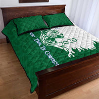 Indigenous Regions of Panama Naso Tjer Di Comarca Quilt Bed Set with Jaguar Graphic and Green White Territory and Life 2020 - Wonder Print Shop