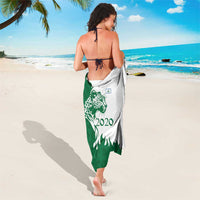 Indigenous Regions of Panama Naso Tjer Di Comarca Sarong with Jaguar Graphic and Green White Territory and Life 2020 - Wonder Print Shop