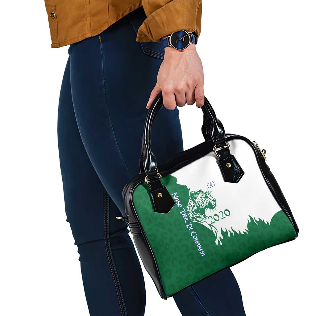 Indigenous Regions of Panama Naso Tjer Di Comarca Shoulder Handbag with Jaguar Graphic and Green White Territory and Life 2020 - Wonder Print Shop