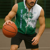 Indigenous Regions of Panama Naso Tjer Di Comarca Sleeveless Zip Hoodie with Jaguar Graphic and Green White Territory and Life 2020 - Wonder Print Shop