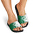 Indigenous Regions of Panama Naso Tjer Di Comarca Slide Sandals with Jaguar Graphic and Green White Territory and Life 2020 - Wonder Print Shop