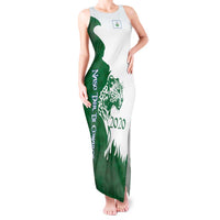 Indigenous Regions of Panama Naso Tjer Di Comarca Tank Maxi Dress with Jaguar Graphic and Green White Territory and Life 2020 - Wonder Print Shop