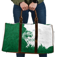 Indigenous Regions of Panama Naso Tjer Di Comarca Travel Bag with Jaguar Graphic and Green White Territory and Life 2020 - Wonder Print Shop