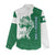 Indigenous Regions of Panama Naso Tjer Di Comarca Women Casual Shirt with Jaguar Graphic and Green White Territory and Life 2020 - Wonder Print Shop
