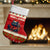Iceland Christmas Stocking with Red Snowflake Pattern Yule Cat and National Coat of Arms Motif - Wonder Print Shop