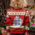 Iceland Christmas Kid Ugly Christmas Sweater with Red Snowflake Pattern Yule Cat and National Coat of Arms Motif - Wonder Print Shop