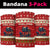 Iceland Christmas Neck Gaiter with Red Snowflake Pattern Yule Cat and National Coat of Arms Motif - Wonder Print Shop