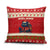 Iceland Christmas Pillow Cover with Red Snowflake Pattern Yule Cat and National Coat of Arms Motif - Wonder Print Shop