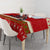 Iceland Christmas Tablecloth with Red Snowflake Pattern Yule Cat and National Coat of Arms Motif - Wonder Print Shop