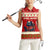 Iceland Christmas Women Sleeveless Polo Shirt with Red Snowflake Pattern Yule Cat and National Coat of Arms Motif - Wonder Print Shop