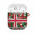Iceland Christmas AirPods Case with Green & Red Candy Cane Pattern Santa Claus and National Flag Motif - Wonder Print Shop