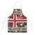 Iceland Christmas Apron with Green & Red Candy Cane Pattern Santa Claus and National Flag Motif - Wonder Print Shop