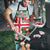 Iceland Christmas Apron with Green & Red Candy Cane Pattern Santa Claus and National Flag Motif - Wonder Print Shop