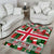Iceland Christmas Area Rug with Green & Red Candy Cane Pattern Santa Claus and National Flag Motif - Wonder Print Shop