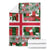 Iceland Christmas Blanket with Green & Red Candy Cane Pattern Santa Claus and National Flag Motif - Wonder Print Shop