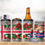 Iceland Christmas 4 in 1 Can Cooler Tumbler with Green & Red Candy Cane Pattern Santa Claus and National Flag Motif - Wonder Print Shop