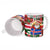 Iceland Christmas Ceramic Mug with Green & Red Candy Cane Pattern Santa Claus and National Flag Motif - Wonder Print Shop
