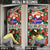 Iceland Christmas Door Cover with Green & Red Candy Cane Pattern Santa Claus and National Flag Motif - Wonder Print Shop
