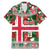 Iceland Christmas Family Matching Mermaid Dress and Hawaiian Shirt with Green & Red Candy Cane Pattern Santa Claus and National Flag Motif - Wonder Print Shop