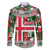 Iceland Christmas Family Matching Mermaid Dress and Hawaiian Shirt with Green & Red Candy Cane Pattern Santa Claus and National Flag Motif - Wonder Print Shop