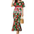 Iceland Christmas Family Matching Mermaid Dress and Hawaiian Shirt with Green & Red Candy Cane Pattern Santa Claus and National Flag Motif - Wonder Print Shop