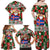 Iceland Christmas Family Matching Off Shoulder Maxi Dress and Hawaiian Shirt with Green & Red Candy Cane Pattern Santa Claus and National Flag Motif - Wonder Print Shop