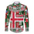Iceland Christmas Family Matching Short Sleeve Bodycon Dress and Hawaiian Shirt with Green & Red Candy Cane Pattern Santa Claus and National Flag Motif - Wonder Print Shop