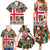 Iceland Christmas Family Matching Summer Maxi Dress and Hawaiian Shirt with Green & Red Candy Cane Pattern Santa Claus and National Flag Motif - Wonder Print Shop