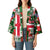Iceland Christmas Kimono with Green & Red Candy Cane Pattern Santa Claus and National Flag Motif - Wonder Print Shop