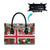 Iceland Christmas Leather Bag with Green & Red Candy Cane Pattern Santa Claus and National Flag Motif - Wonder Print Shop