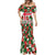 Iceland Christmas Mermaid Dress with Green & Red Candy Cane Pattern Santa Claus and National Flag Motif - Wonder Print Shop