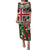 Iceland Christmas Puletasi with Green & Red Candy Cane Pattern Santa Claus and National Flag Motif - Wonder Print Shop