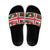 Iceland Christmas Slide Sandals with Green & Red Candy Cane Pattern Santa Claus and National Flag Motif - Wonder Print Shop