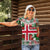 Iceland Christmas Women Polo Shirt with Green & Red Candy Cane Pattern Santa Claus and National Flag Motif - Wonder Print Shop