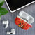 Native American Christmas AirPods Case with Red & Orange Geometric Pattern Santa Claus and Teepee Motif - Wonder Print Shop