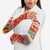 Native American Christmas Arm Sleeves with Red & Orange Geometric Pattern Santa Claus and Teepee Motif - Wonder Print Shop