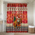 Native American Christmas Bathroom Set with Red & Orange Geometric Pattern Santa Claus and Teepee Motif - Wonder Print Shop