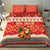 Native American Christmas Bedding Set with Red & Orange Geometric Pattern Santa Claus and Teepee Motif - Wonder Print Shop