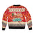 Native American Christmas Bomber Jacket with Red & Orange Geometric Pattern Santa Claus and Teepee Motif - Wonder Print Shop