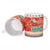 Native American Christmas Ceramic Mug with Red & Orange Geometric Pattern Santa Claus and Teepee Motif - Wonder Print Shop