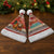 Native American Christmas Santa Hat with Red & Orange Geometric Pattern Santa Claus and Teepee Motif - Wonder Print Shop