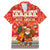 Native American Christmas Family Matching Mermaid Dress and Hawaiian Shirt with Red & Orange Geometric Pattern Santa Claus and Teepee Motif - Wonder Print Shop