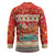 Native American Christmas Hockey Jersey with Red & Orange Geometric Pattern Santa Claus and Teepee Motif - Wonder Print Shop