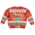 Native American Christmas Kid Ugly Christmas Sweater with Red & Orange Geometric Pattern Santa Claus and Teepee Motif - Wonder Print Shop