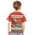 Native American Christmas Kid T Shirt with Red & Orange Geometric Pattern Santa Claus and Teepee Motif - Wonder Print Shop